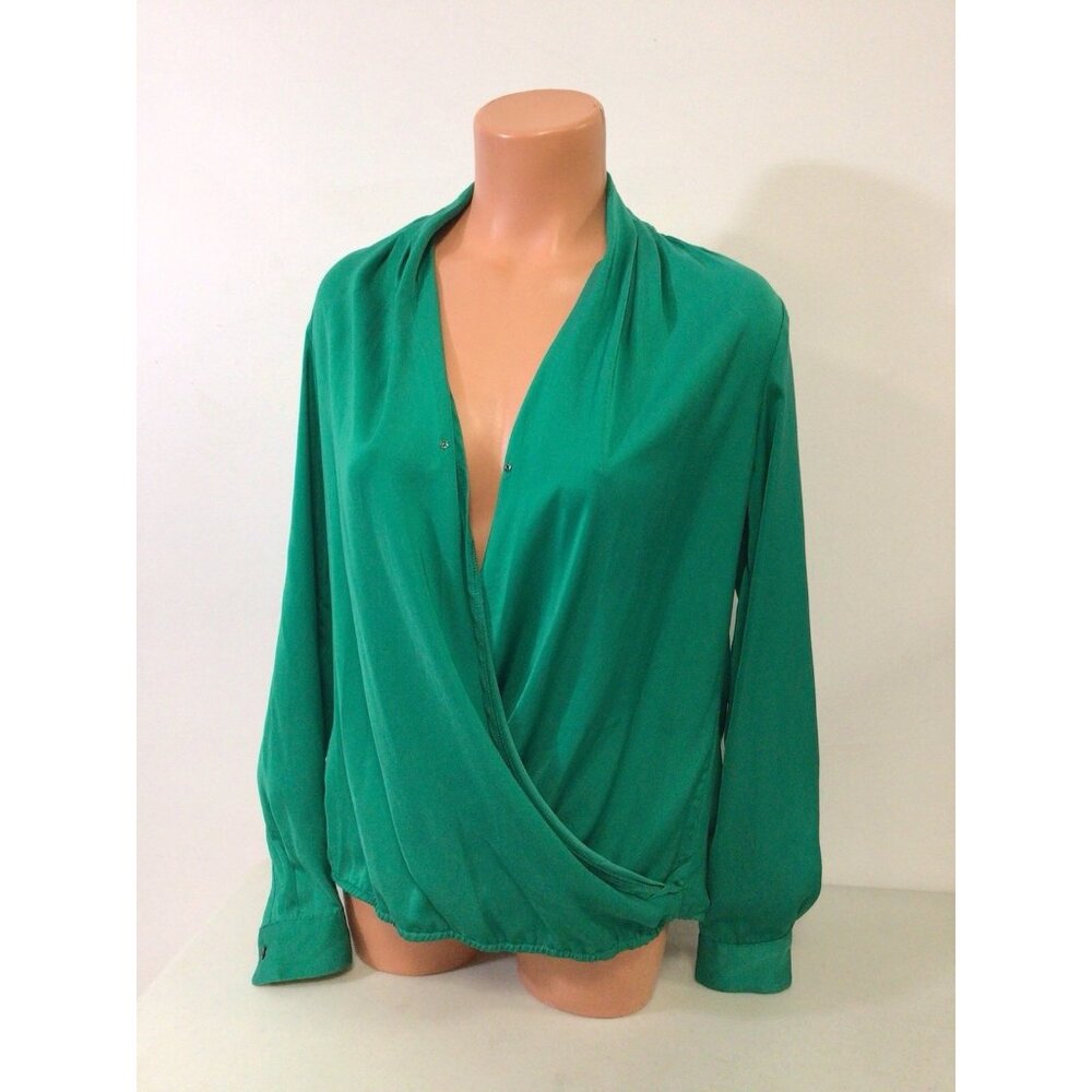 Banana Republic Satin Blouse Office Siren Womens Small